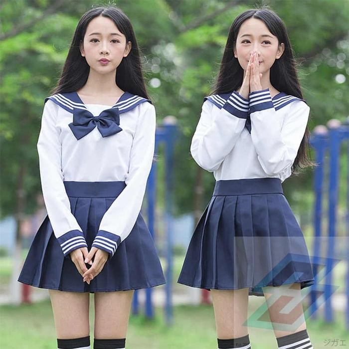 Baju Sekolah Jepang Japan School Uniform Seifuku Cosplay Sailor Anime - Lengan Panjang