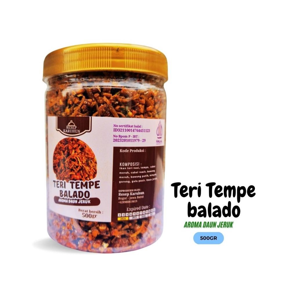 

NEW Teri tempe balado masakan instan tanpa pengawet PREMIUM