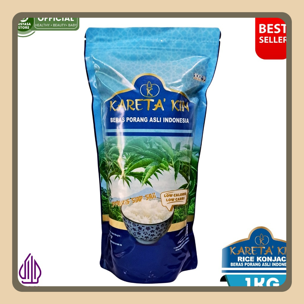 

Kareta Kin Beras Porang 1kg Shirataki Konjac Rice Diet Rendah Kalori Karbohidrat Lemak