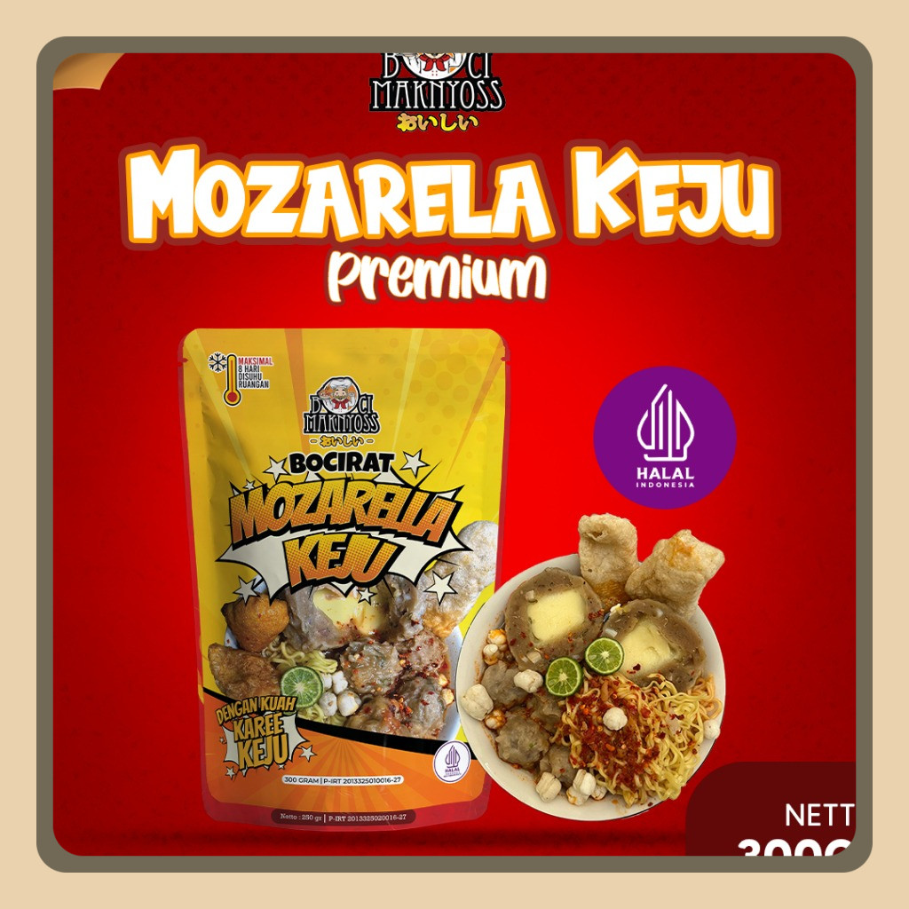 

Bocirat Mozarella Keju Maknyoss Jumbo Hallal