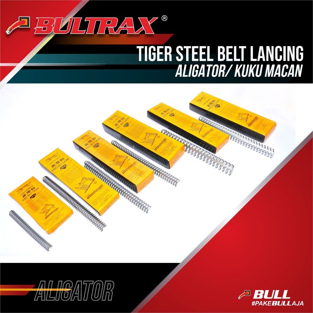 BULL Aligator Kuku Macan / Tiger Steel Belt Lancing Aligator