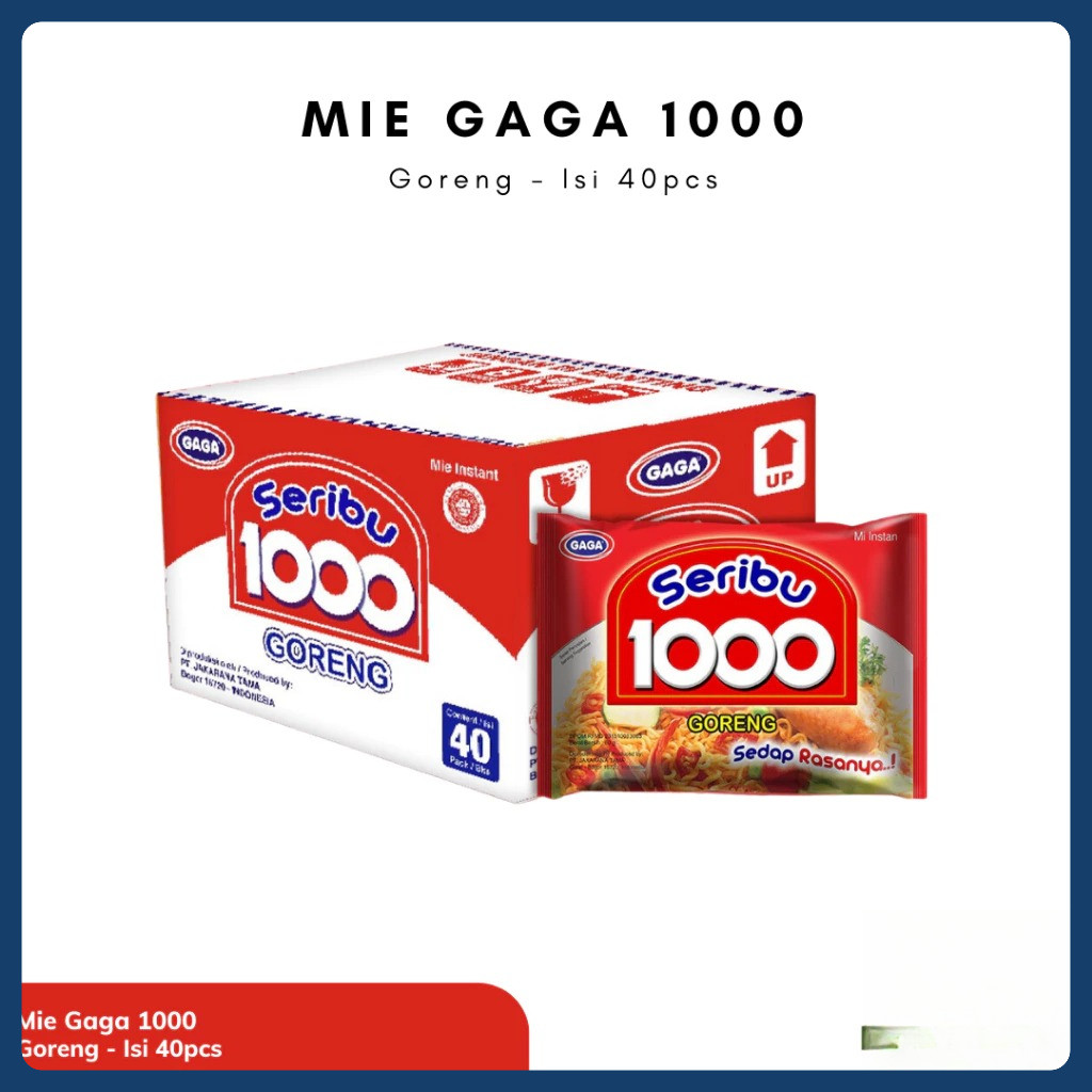 

Mi Gaga 1000 All Variant (Goreng, Soto, Kaldu Ayam, dll) Gojek