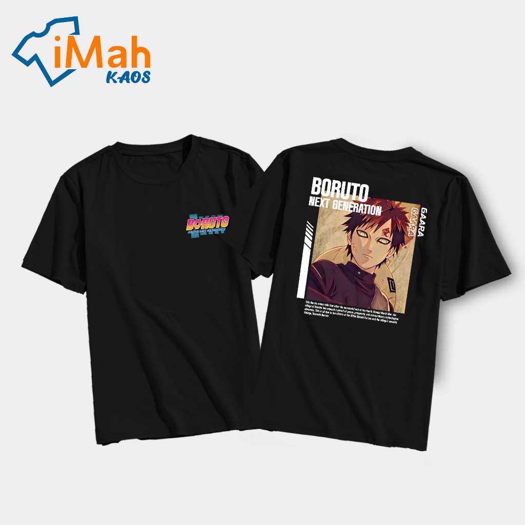 Housemith - KAOS ANIME BORUTO [ Gaara ] - Kaos Anime BORUTO Pria & Wanita | Kaos Distro Japan | Kaos