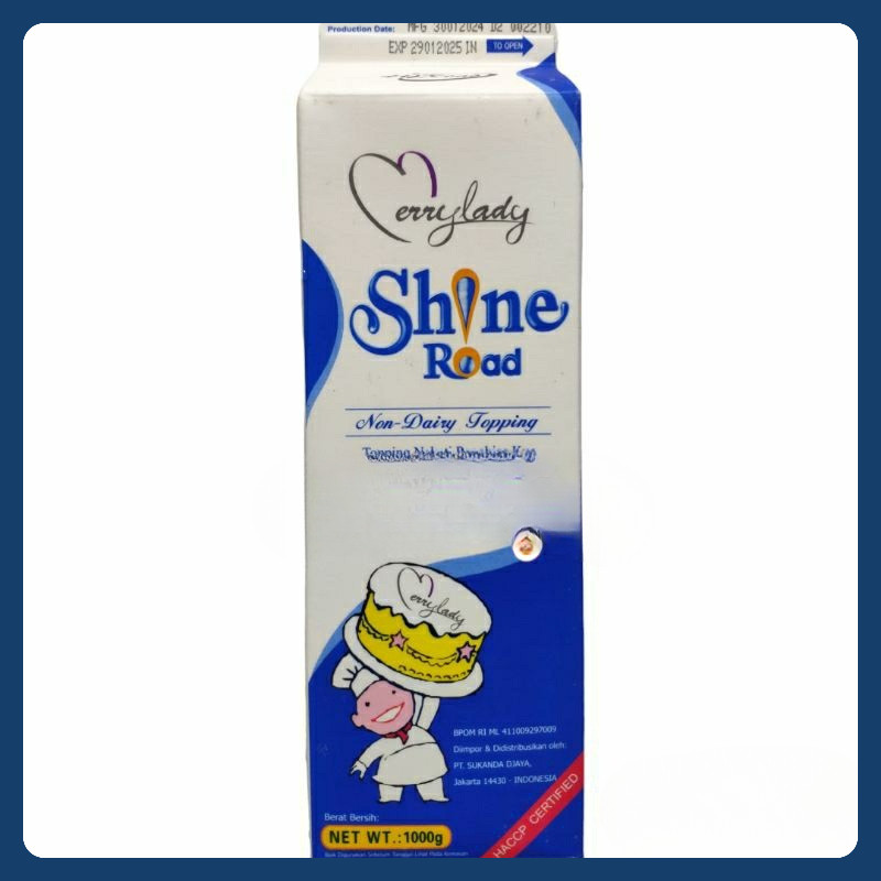 

Shine road non dairy whipping cream 1 kg / shineroad krim kocok HALAL
