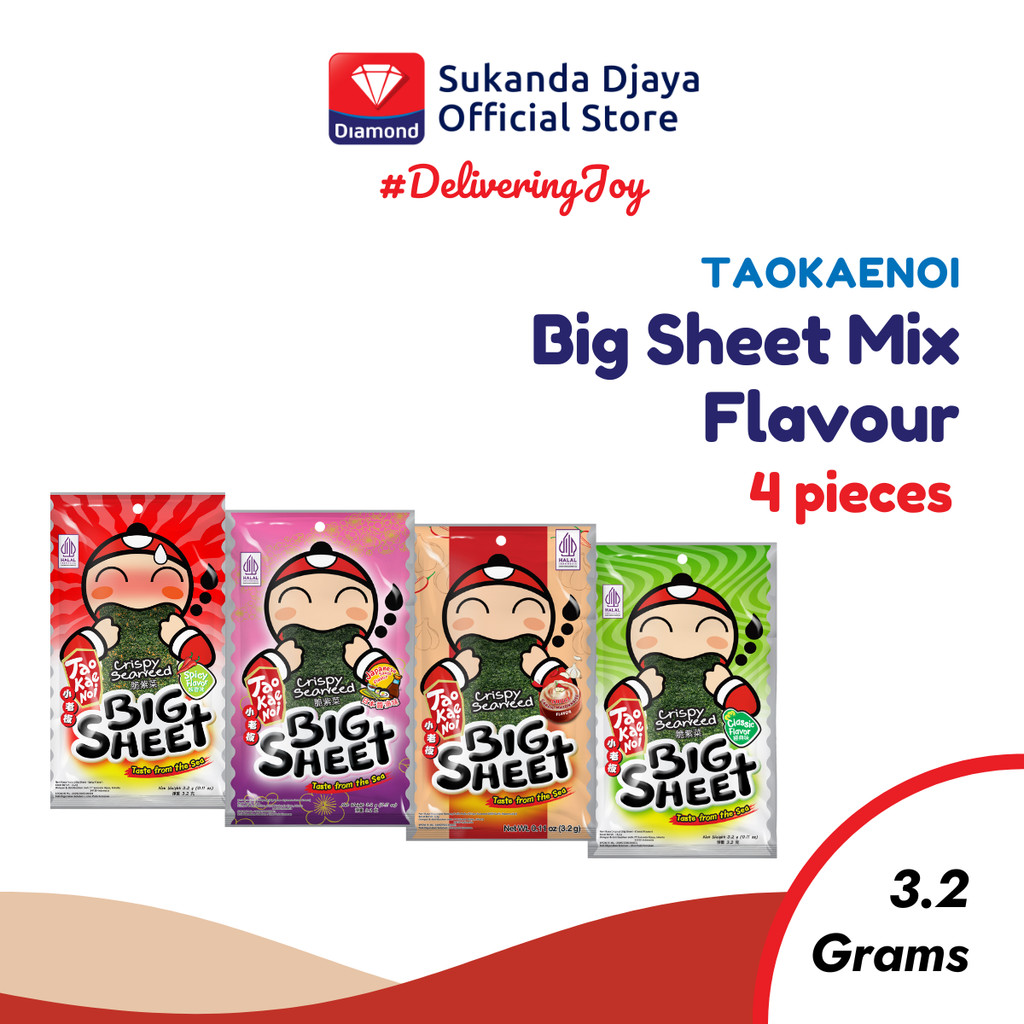 

Tao Kae Noi Rumput Laut Big Sheet Seaweed Mix Flavour 3.2 gr
