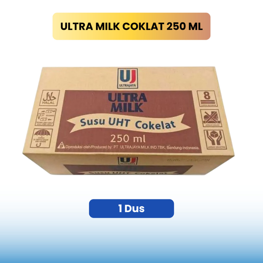 Jual Susu Ultra Milk Rasa Coklat 250 ml 1 Dus