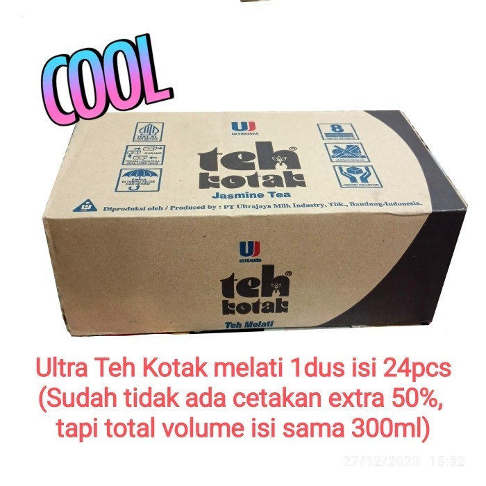 

[per Carton] Ultra teh kotak melati jasmine 300 ml | 1 dus isi 24 pcs