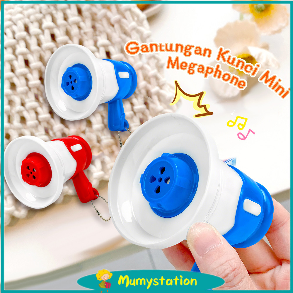 Mumystation Gantungan Kunci Speaker Mini Megaphone Tape Recorder Keychain
