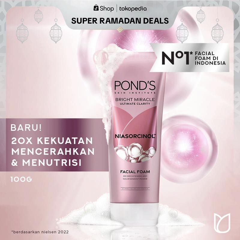 

Pond's Bright Miracle Ultimate Clarity Niasorcinol Facial Foam 100gr