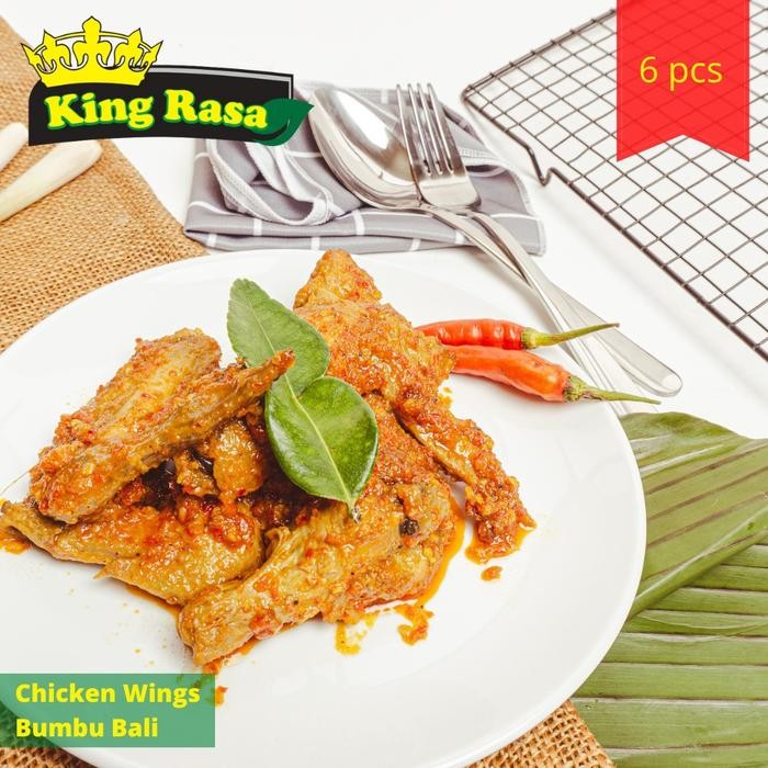 

Ayam Bumbu Bali Chicken Wings Bumbu Bali Pedas Frozen 250 gr King Rasa - ayam suwir, dengan coolbox TA