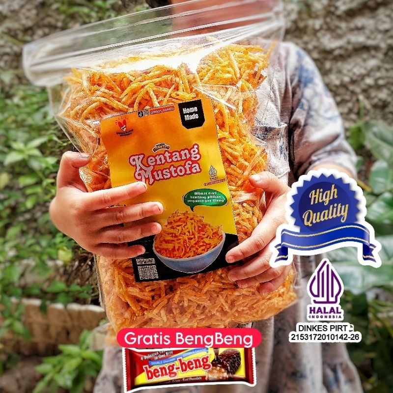 

Kering Kentang Mustofa 500gr Pedas Manis Halal