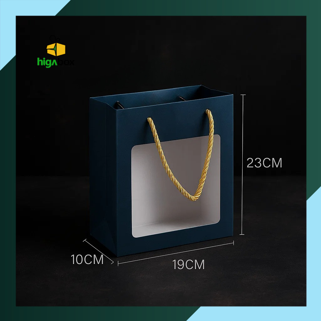 

Paper bag kado polos mika 19 x 10 x 22 Cm | Paperbag bridesmaid wedding polos | Box Hantaran | JB02