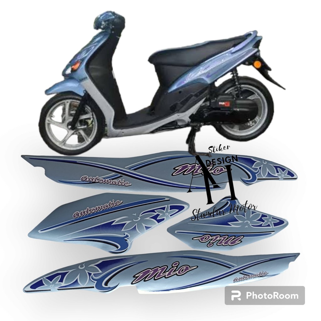 stiker striping motor mio sporty 2005 putih full body orginal terbaik