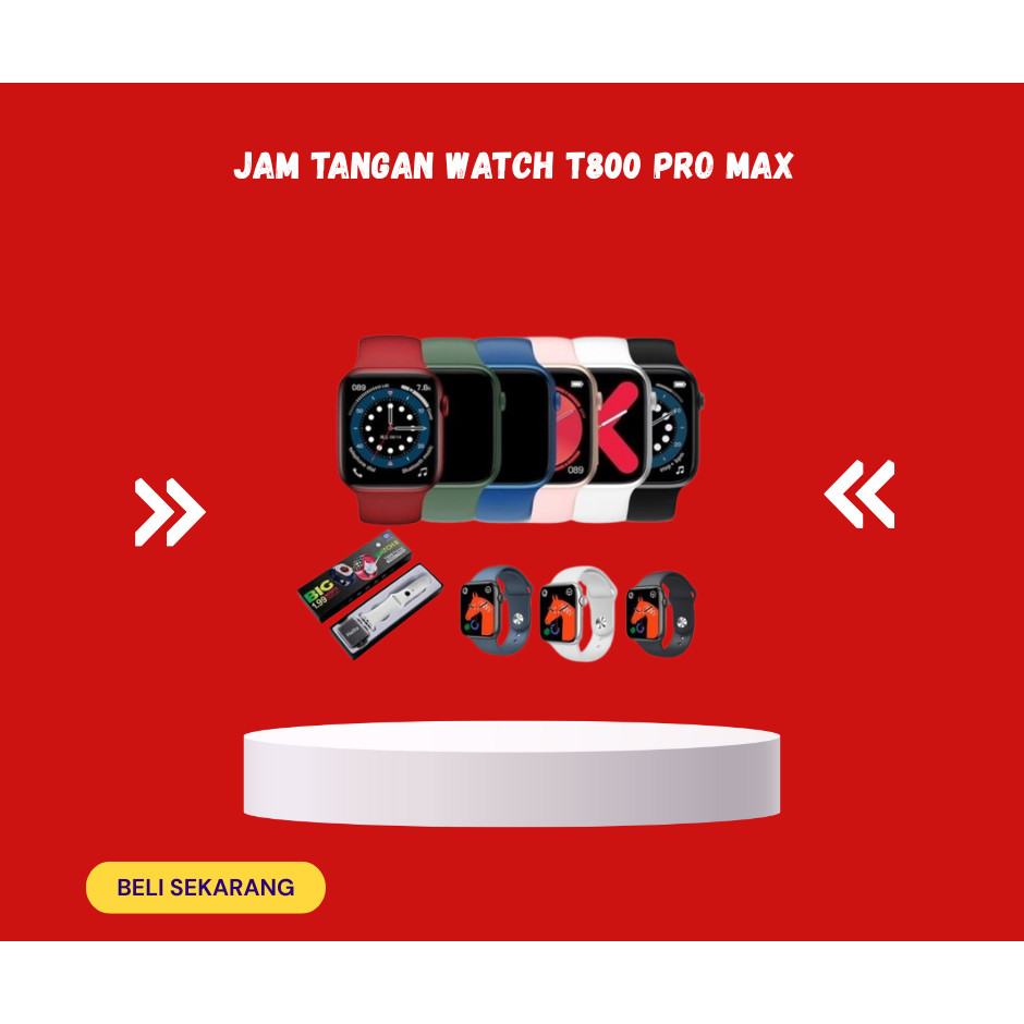 Smart Watch T800 ProMax Besar 24/7 Pelacak Kebugaran Akurat Bluetooth 5.3 Desain Metal Unibody