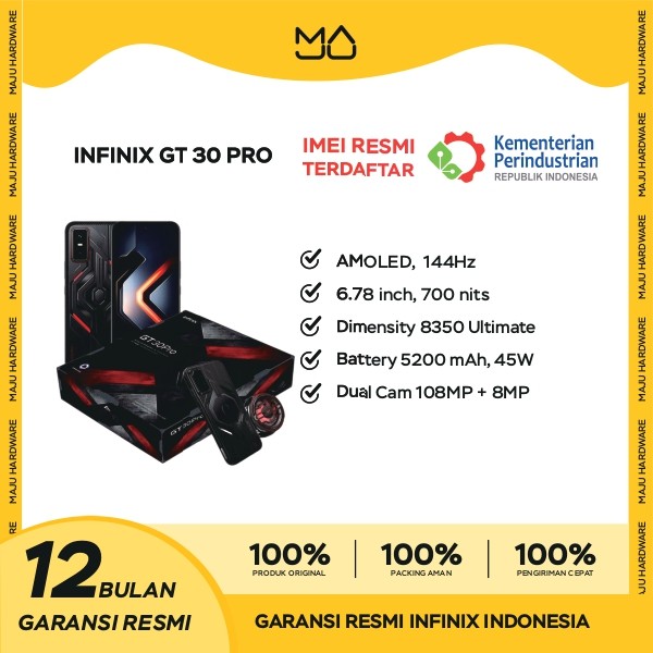 Infinix GT 30 Pro 8/256GB Gift Box - Garansi Resmi