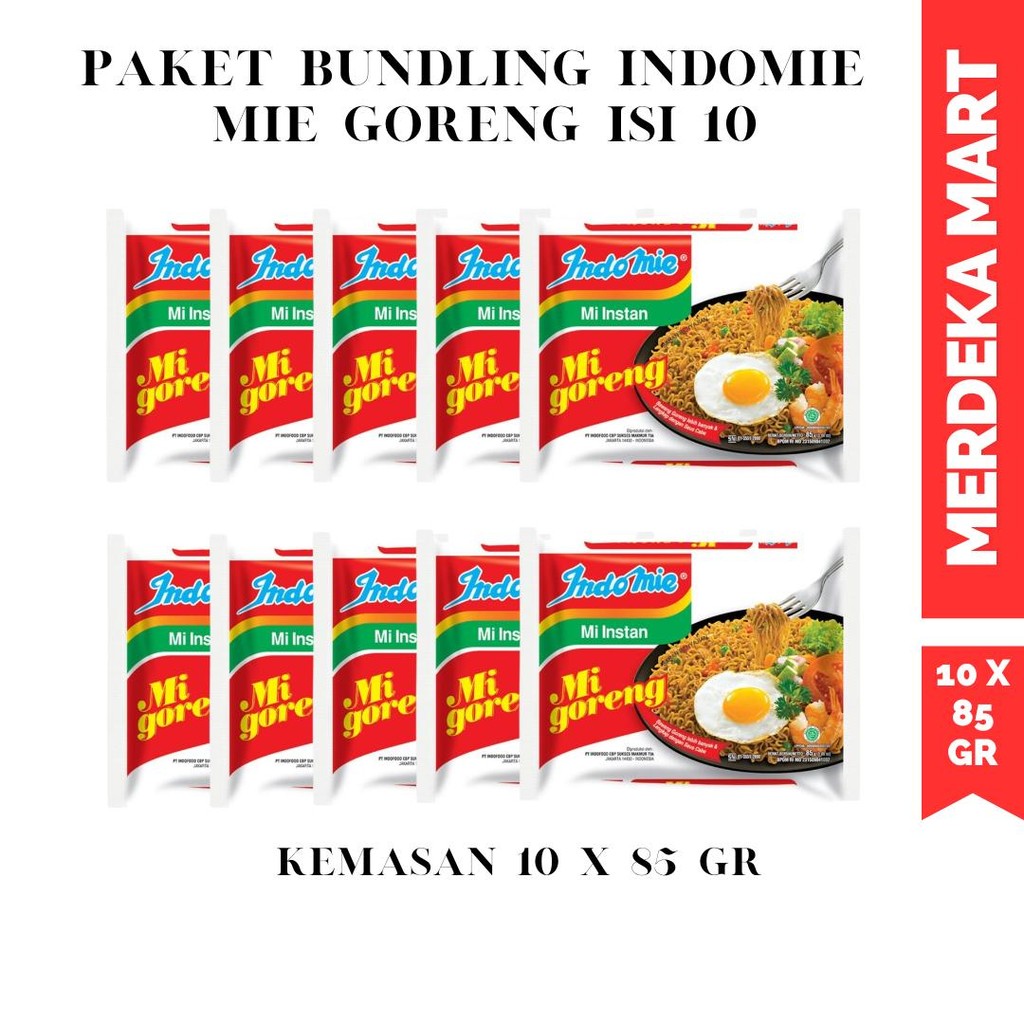 

(10 PCS) INDOMIE GORENG DAN KUAH ALL VARIAN 85 GR