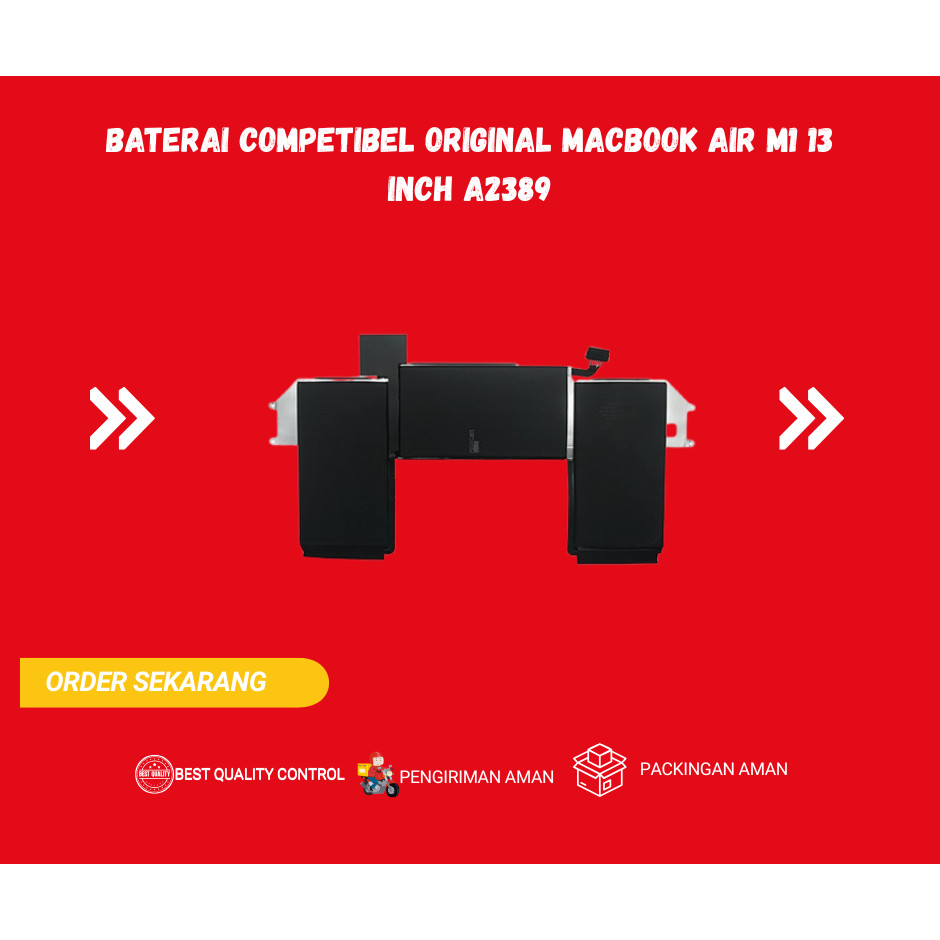 Baterai Competibel Original Macbook Air M1 13 Inch A2389 Black