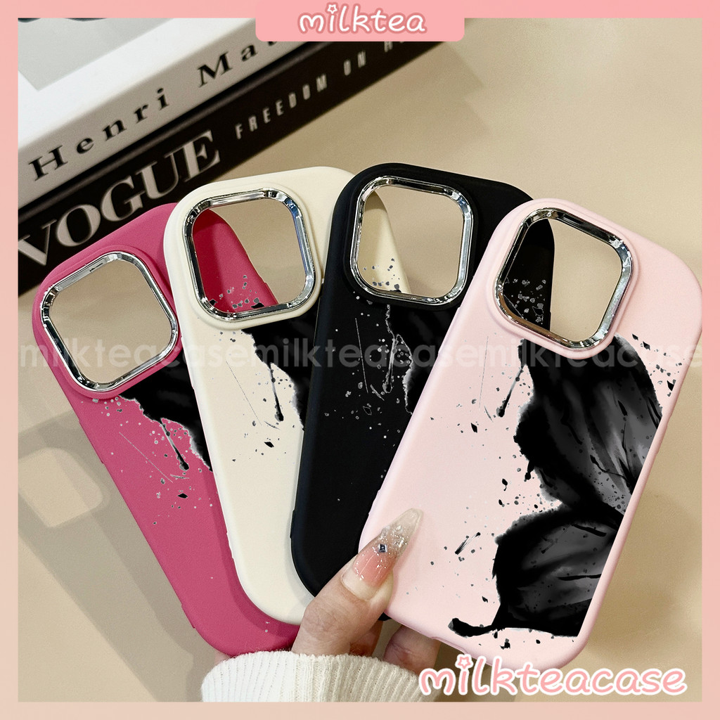 【MILKTEACASE】 Compatible For IPhone Case 15 14 13 12 11 Xsmax Xs Xr X 7p 8p,Kupu-Kupu Lukisan Minyak