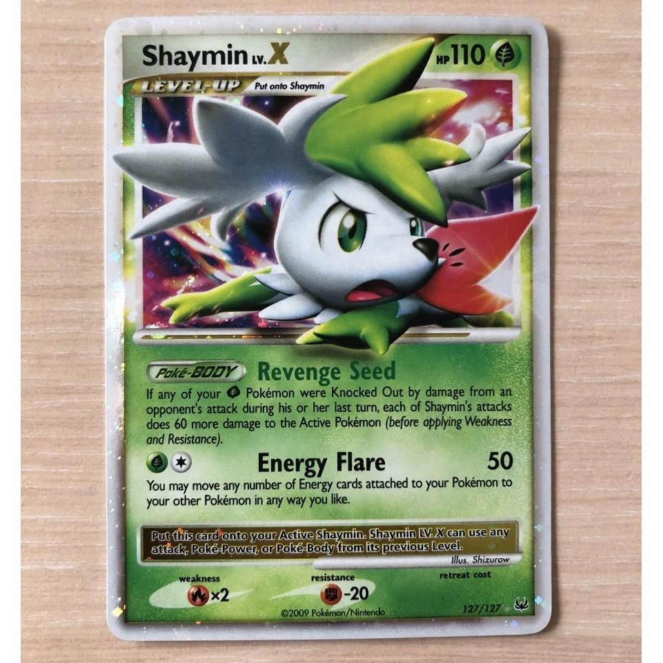 Shaymin Lv X 127/127 Ultra Rare Pokemon TCG Card Kartu Charizard Ex