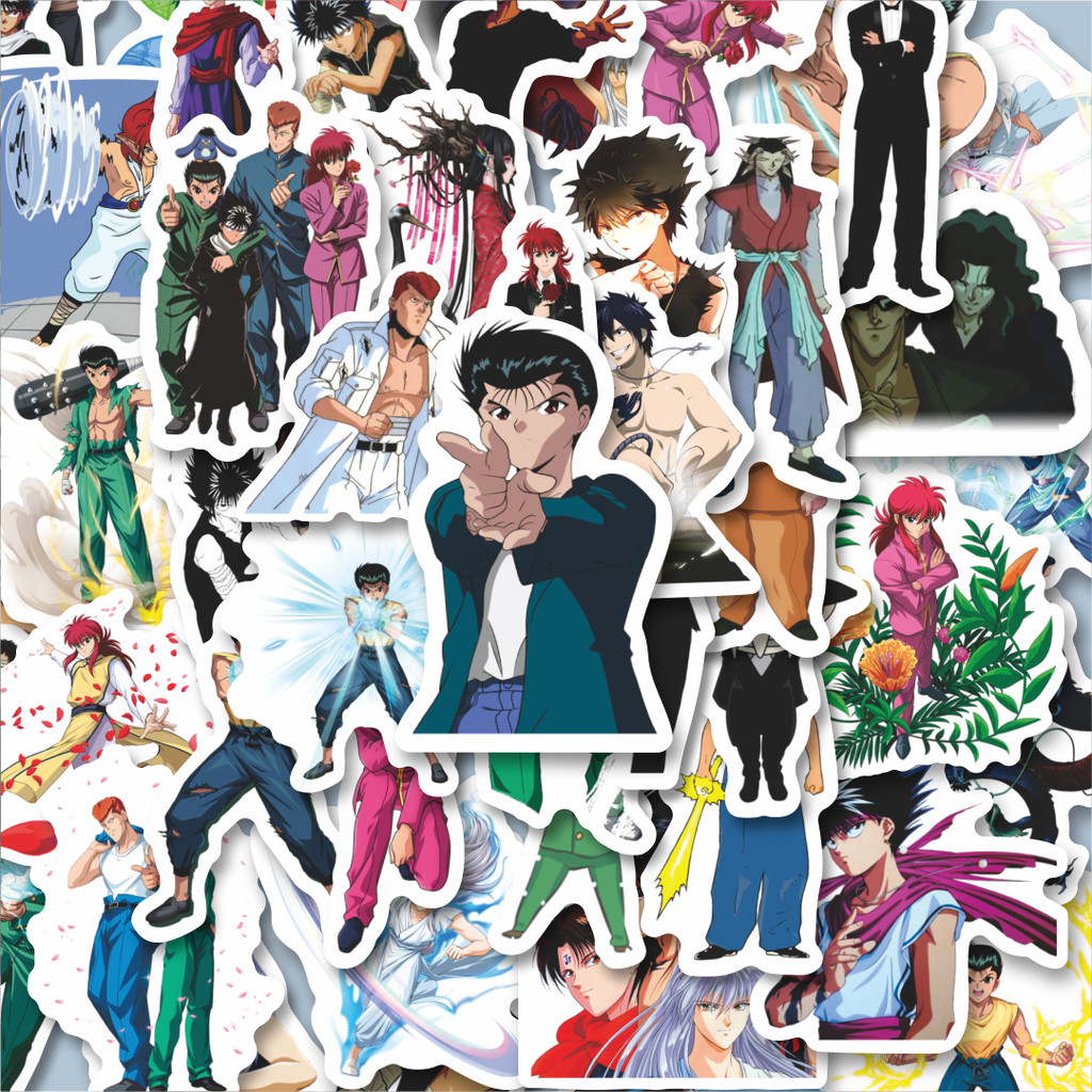 

100PCS Lucu Sticker Anime Yu Yu Hakusho Sticker Stiker Aesthetic Stiker Anti Air Stikers Berperekat Waterproof sticker decal buat Motor Helm Buku Journal Koper Casing HP Laptop Botol Minum Hadiah anak