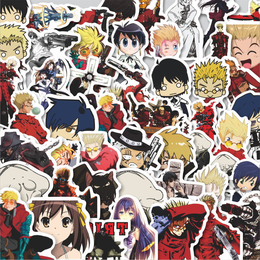 

Stiker Cutting Pack Sticker Anime Trigun Lucu Anti Air Stikers Berperekat Waterproof Sticker Decal Buat Motor Helm Buku Journal Koper Casing HP Laptop Botol Minum