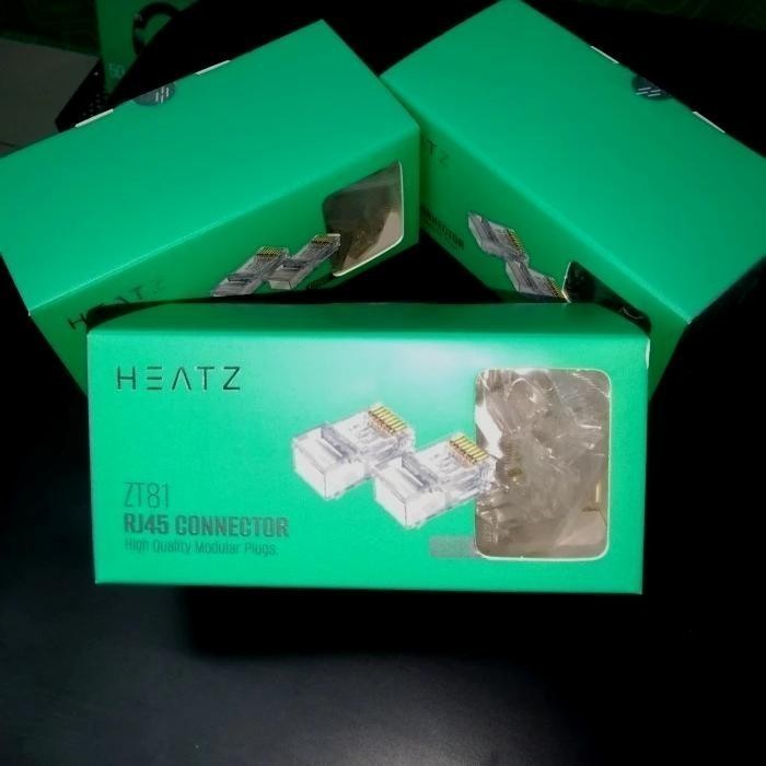 Konektor kabel LAN internet modular plugs HEATZ ZT81 isi 10pcs -HRCB