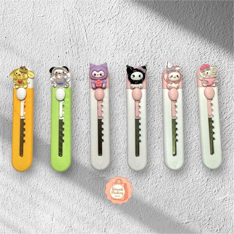 

Cutter mini karakter melody hellokitty kuromi pocha cinamoroll pompompurin