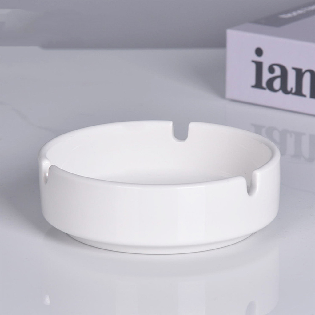 Asbak Bulat 4 inch Asbak Keramik / Asbak putih / keramik Asbak Rokok Serbaguna