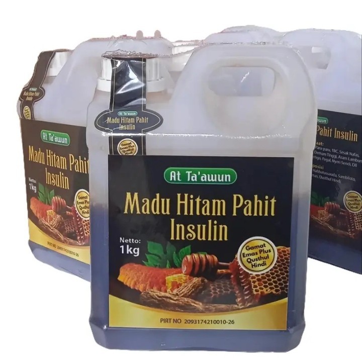 

Madu Hitam Pahit Gamat Gold plus Propolis Daun Insulin 1kg Efektif Menurunkan Gula Darah Mengobati Diabates Asam Urat dan Kolesterol