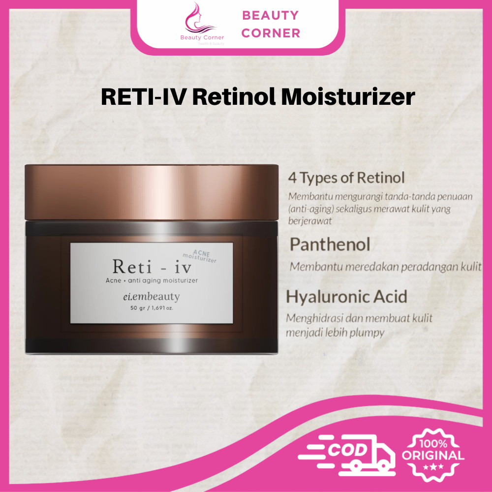 EIEM BEAUTY RETI-IV Retinol Moisturizer - Acne + Anti Aging Moisturizer - 50gr