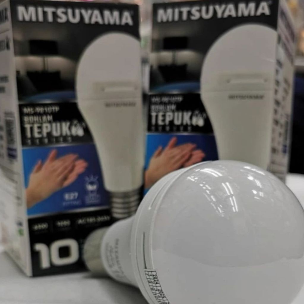 Velvetvibes02 Mitsuyama Bohlam Led Sensor Tepuk Tangan 10 Watt Lampu Tepuk Series - Berkah Jaya