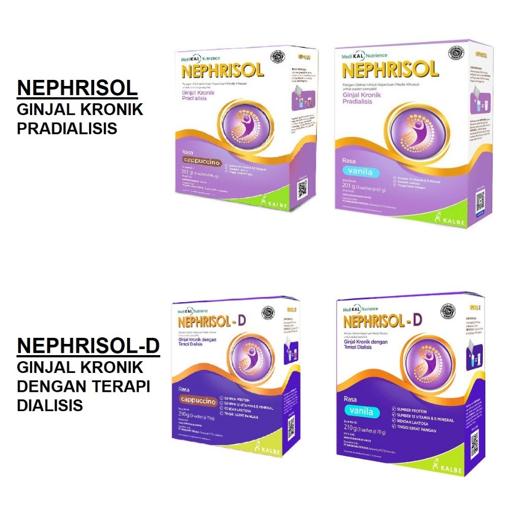 

NEPHRISOL / NEPHRISOL-D Nutrisi untuk Ginjal dari Kalbe