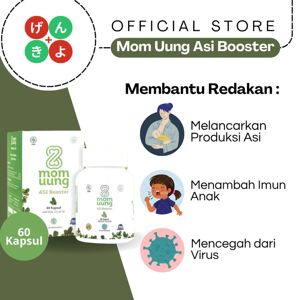 ASI Booster BPOM Halal Mom Uung 60 Kapsul Original – Vitamin untuk Ibu Hamil & Penambah ASI Aman