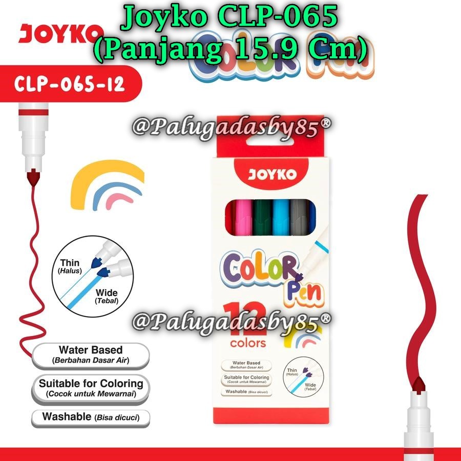 

(1 Set Isi 12 Warna) GROSIR Color Pen JOYKO CLP-065-12 / JOYKO Color Pen Pulpen Pena Warna CLP-065