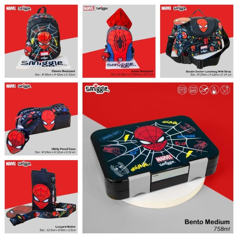 BROMSUNSHOP  Smiggle spiderman/TAs Smiggle spiderman/senior junior toodler  dompet smiggle