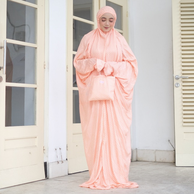 Ready mukena bali mukena murah mukena katun mukena motif daun monstera mukena dewasa mukena setelan