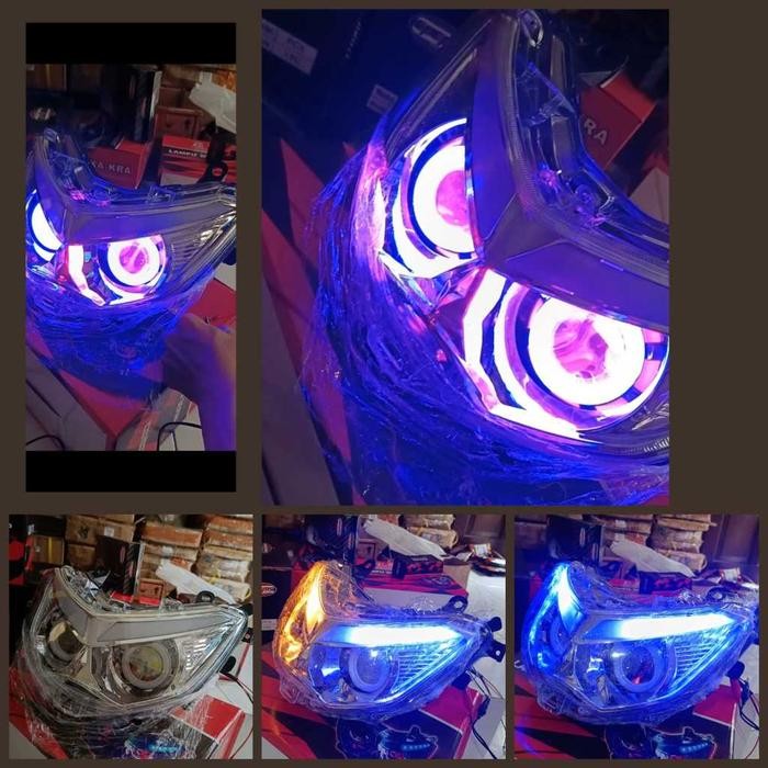 LAMPU DEPAN HEADLAMP STOPLAMP REFLEKTOR LAMPU DEPAN NMAX OLD LED PROJEKTOR AES LAMPU PLUS SEN PLUS P