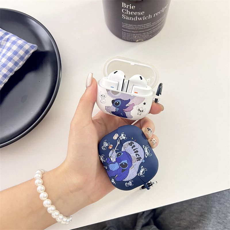 Cute Matte Stitch Case for Samsung Galaxy Buds 3 Headphone Case Cartoon Disney Earphone Bag for Gala