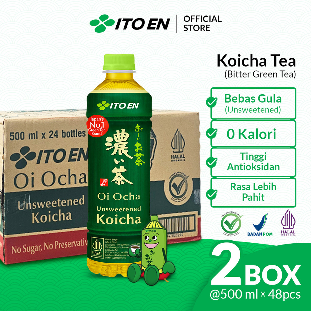 

ITO EN Koicha Green Tea No Sugar 500ml 48 pcs - 2 Box / 2 Ctn / 2 Dus