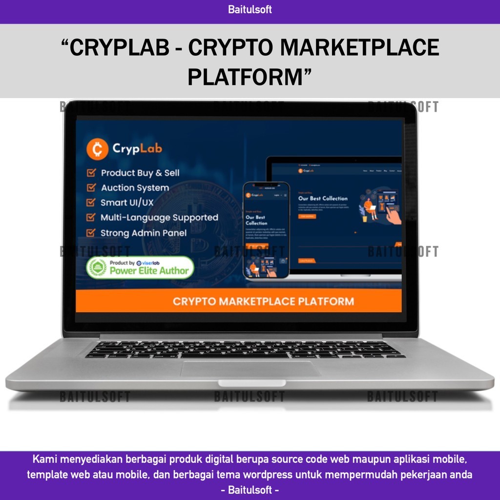SOURCE CODE APLIKASI WEB CRYPLAB - CRYPTO MARKETPLACE PLATFORM D318 BAITULSOFT