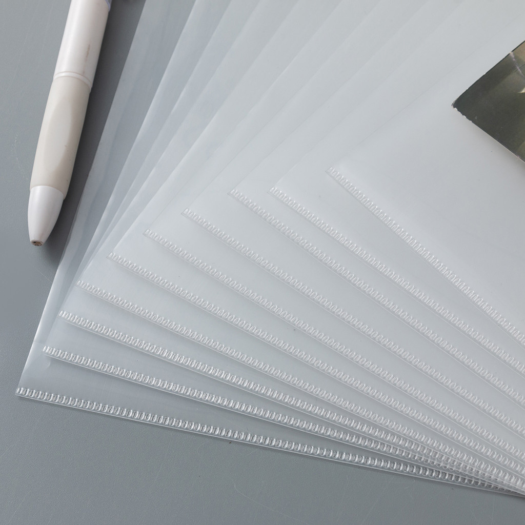 

10 Pieces of Thickeneded L-Shaped Transparent Two-Page A4 File Sleeve Folder L-Shaped Single-Chip Folder Single-Page File Single