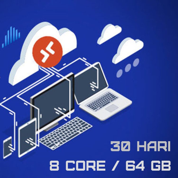 RDP 8 CORE 64 GB VPS 30 HARI SEBULAN GARANSI WINDOWS LINUX