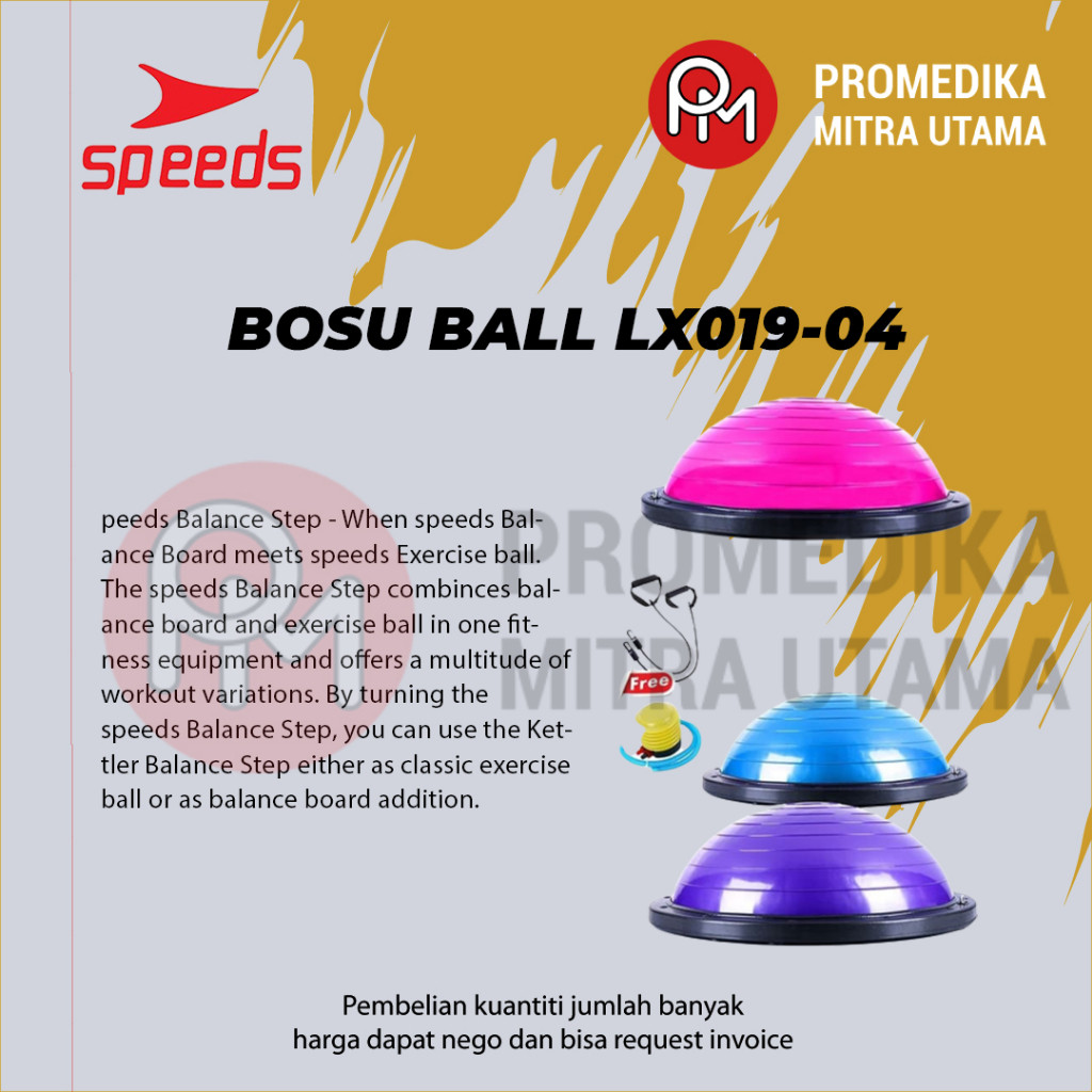 SPEEDS LX019-04 BALANCE STEP BOSU BALL HOME GYM FITNESS ORIGINAL