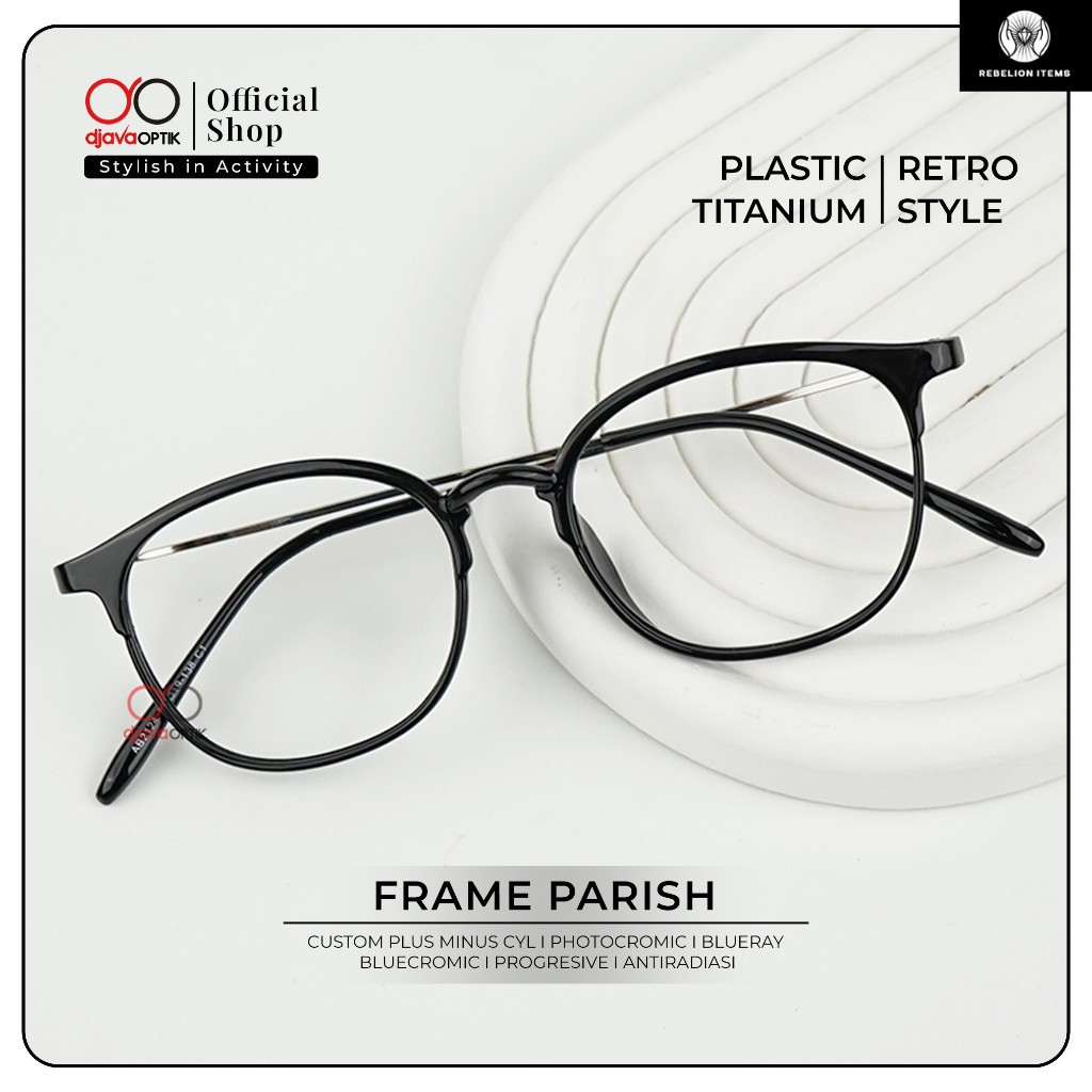 DJAVA OPTIK - Frame Parish - Kacamata Korea Plastik Lentur Anti Patah