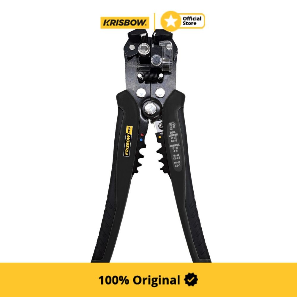Krisbow 8 inci Tang Pengupas Kabel - Hitam Wire Stripper 8In Lpwst1