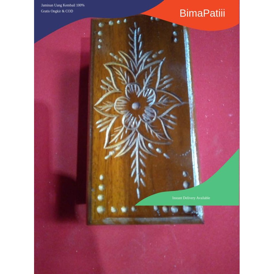 kotak pusaka termurah dari kayu jati ukir bunga sepatu termurah finishingan bk Keris sengkelat majap