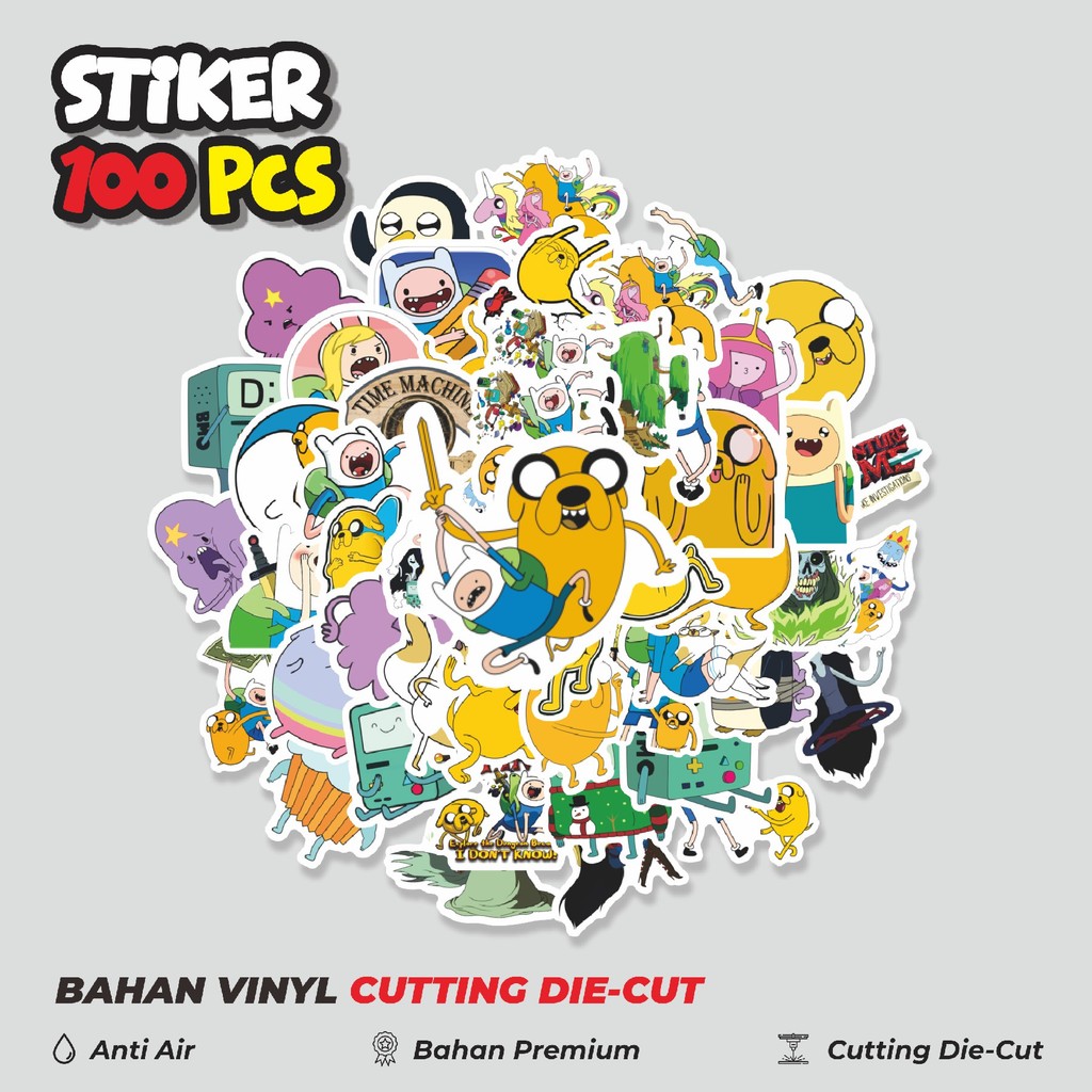 

Terbaru! 50 pcs Sticker Kartun Adventure Time Sticker Dekorasi Lucu Kreatif untuk Notebook, Skateboard, HP