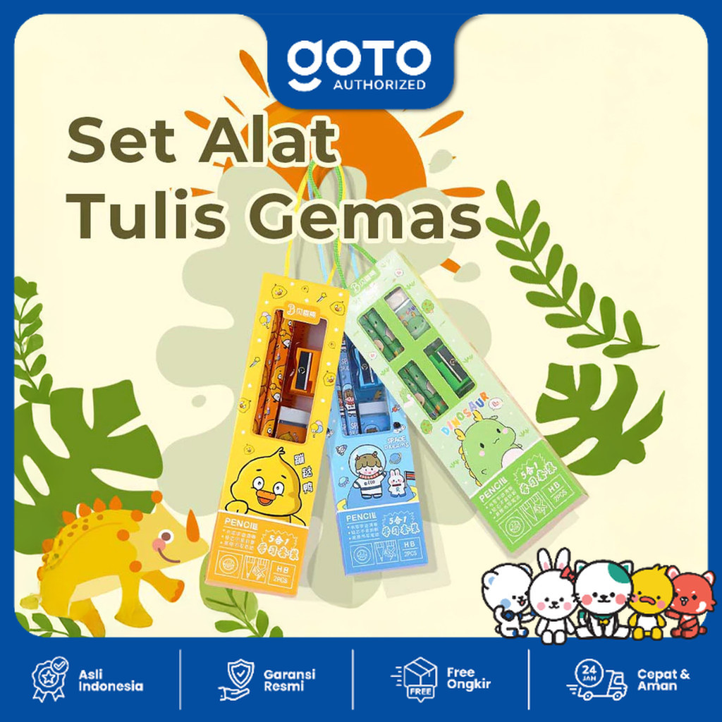 

Goto Weisen Set Paket Alat Tulis Penghapus Serutan Pensil Penggaris