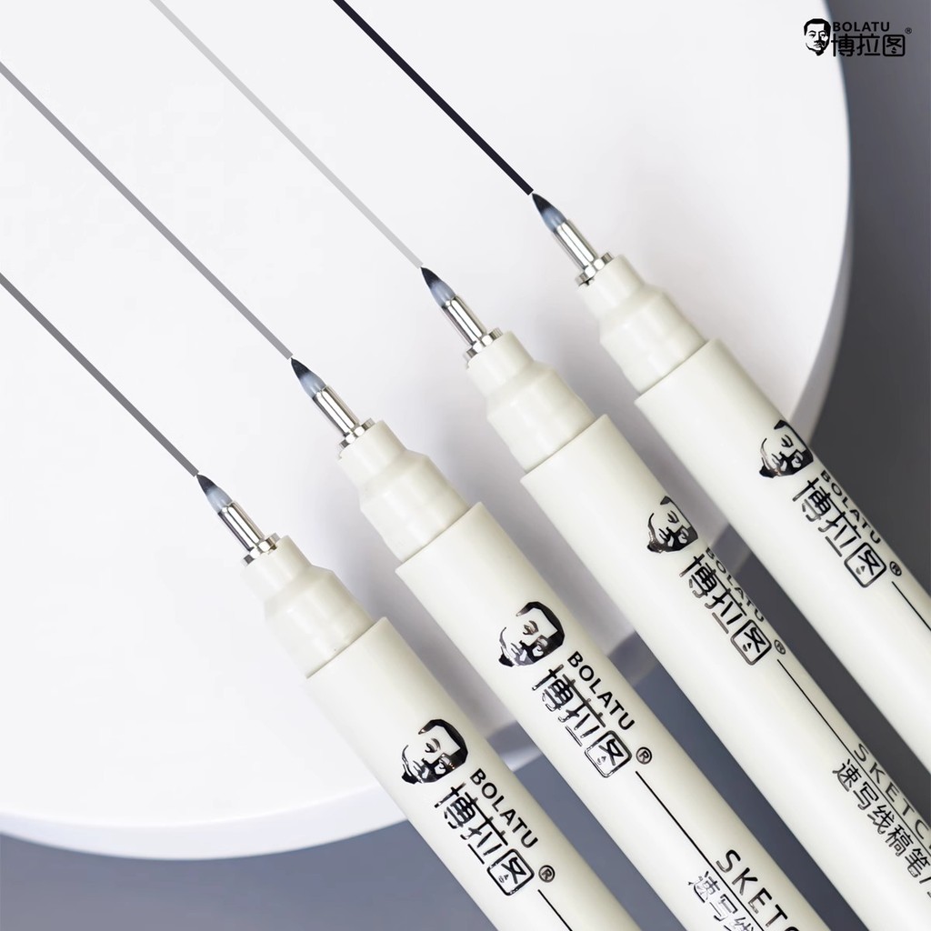 

4Pcs/Set Sketch Line Drawing Pen Chinese Calligraphy Outlining Pen Micro Fine Writing Lettering Signature Pen Student Stationery
