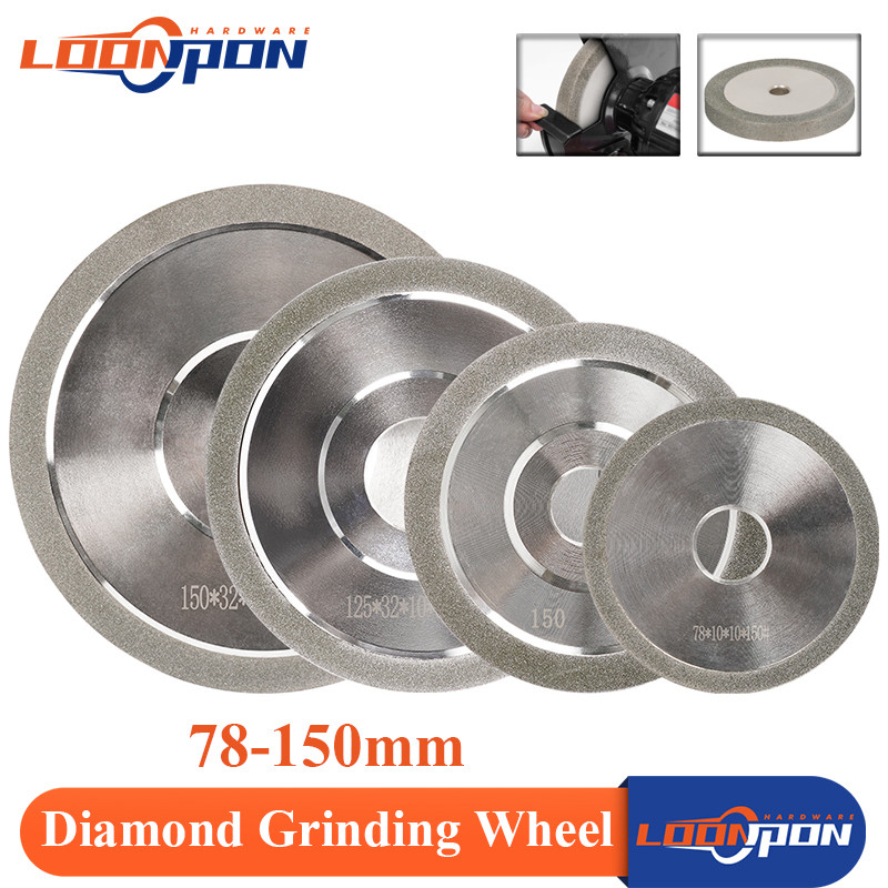 

Loonpon 78-150mm Diamond Grinding Wheel Grinding Wheels Diamond Wheel Disc For Sharpening Tungsten Steel Milling Cutter Tool